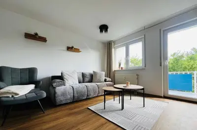Ein Sitzbereich in der Unterkunft Apartment Arjen