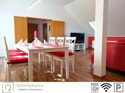 TV/Unterhaltungsangebot in der Unterkunft Monteurwohnung mit Stil