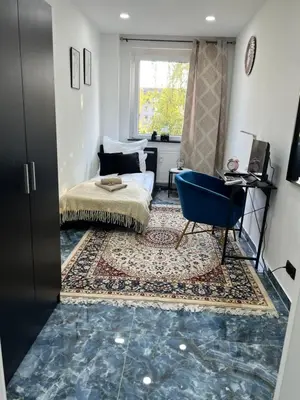 Ein Sitzbereich in der Unterkunft Saphierblue Appartment