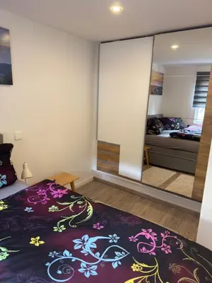 Ein Bett oder Betten in einem Zimmer der Unterkunft Am Zeißigwald