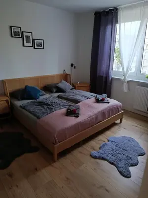 Ein Bett oder Betten in einem Zimmer der Unterkunft Harmonie