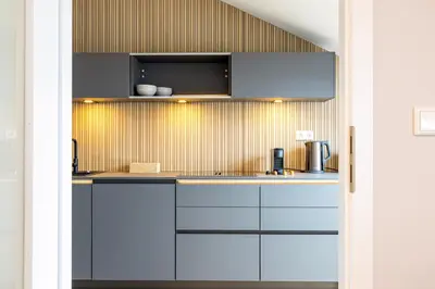 Küche/Küchenzeile in der Unterkunft GoldenKey Suites
