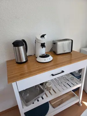 Küche/Küchenzeile in der Unterkunft Ferienwohnung bei Meißen