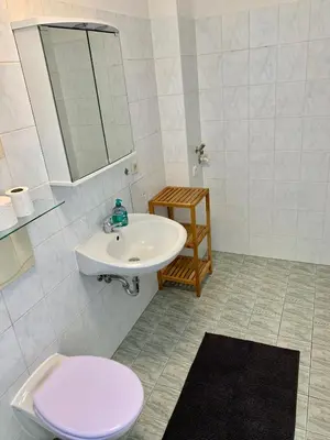 Ein Badezimmer in der Unterkunft Moderne Ferienwohnung im Zentrum von Grimma