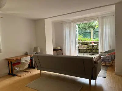 Ein Sitzbereich in der Unterkunft Kleinod in Dresden Blasewitz