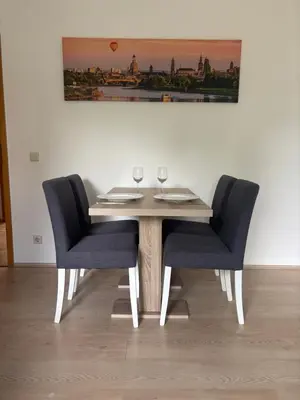 Ein Sitzbereich in der Unterkunft Fernblick