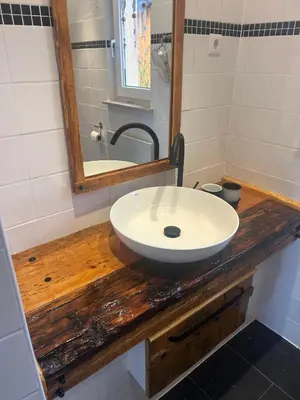 Ein Badezimmer in der Unterkunft Ferienwohnung Waldblick