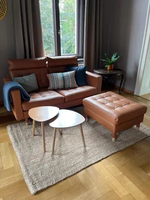 Ein Sitzbereich in der Unterkunft K2-Project - JugendSTIL - Kaßberg pur erleben