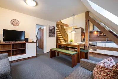TV/Unterhaltungsangebot in der Unterkunft Apartment Felswelten