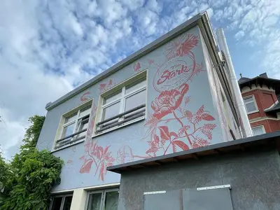 Das Gebäude in dem sich die Ferienwohnung befindet