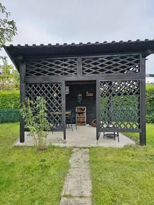 Ein Garten an der Unterkunft Ferienhaus Lyś