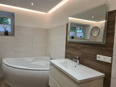Ein Badezimmer in der Unterkunft Ferienwohnung Tannert, 3-Raum Wohnung mit eigener Sauna