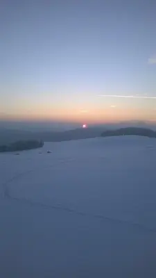 Blick auf den Sonnenuntergang/Sonnenaufgang von der Ferienwohnung aus oder aus der Nähe