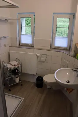 Ein Badezimmer in der Unterkunft Ferienwohnung im Kasperhaus