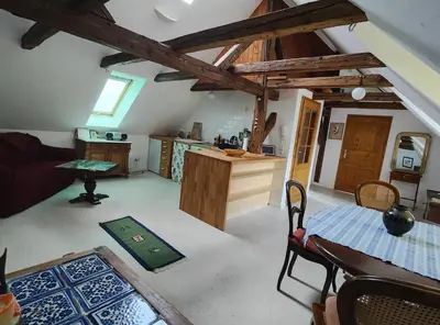 Küche/Küchenzeile in der Unterkunft Ferienwohnung Ostermaier
