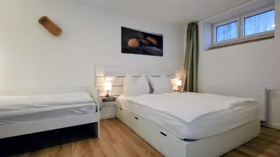 Ein Bett oder Betten in einem Zimmer der Unterkunft alte Bäckerei Ottendorf-Okrilla #Fritz#
