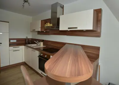 Küche/Küchenzeile in der Unterkunft Ferienhaus mit 2 Schlafzimmern in Grimma nahe Mulderadweg