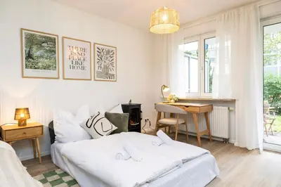Ein Bett oder Betten in einem Zimmer der Unterkunft Luna Suite I TOP Lage I Terrace I Stellplatz