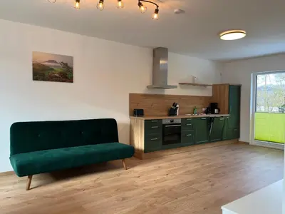 Küche/Küchenzeile in der Unterkunft 4-Steine-Blick, Wohnung 2