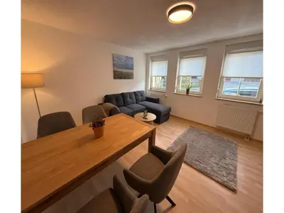 Ein Sitzbereich in der Unterkunft Moderne Ferienwohnung in Elstra