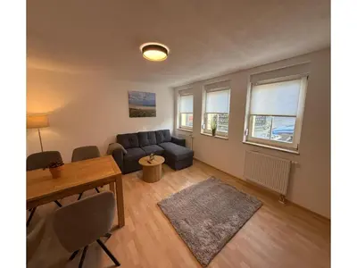 Ein Sitzbereich in der Unterkunft Moderne Ferienwohnung in Elstra