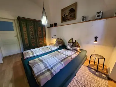 Ein Bett oder Betten in einem Zimmer der Unterkunft Pfarrhaus Maxen