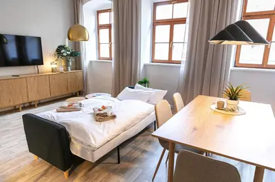 TV/Unterhaltungsangebot in der Unterkunft Wohnen mitten in der Altstadt von Freiberg