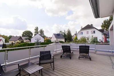 Ein Balkon oder eine Terrasse in der Unterkunft SILBERhERZ