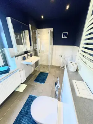 Ein Badezimmer in der Unterkunft Luxus-Ferienwohnung in der Sternkopf-Engel-Villa