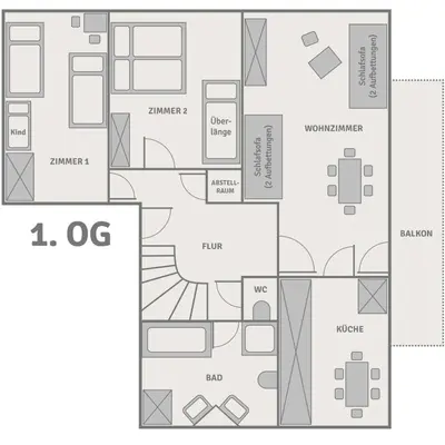 Grundriss der Unterkunft Körnermühle