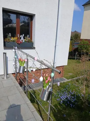 Ein Garten an der Unterkunft Ferienwohnung Waldwinkel