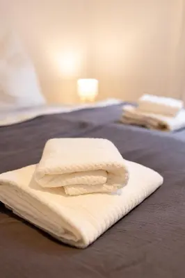 Ein Bett oder Betten in einem Zimmer der Unterkunft Bright, cozy, well located at Alaunpark-Neustadt