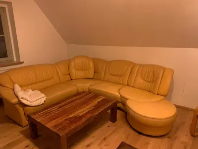 Ein Sitzbereich in der Unterkunft Haus Waldeck