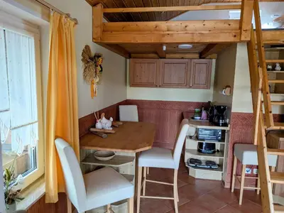 Küche/Küchenzeile in der Unterkunft Ferienwohnung, Tiny House, Weißeritztäler, Wandern & Radfahren