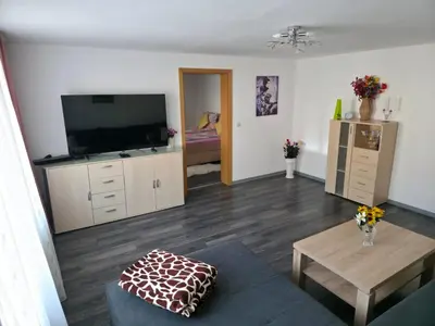 TV/Unterhaltungsangebot in der Unterkunft Flonta Ferienwohnung