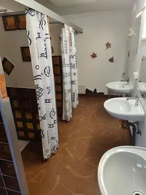 Ein Badezimmer in der Unterkunft Wanderhütte Woody