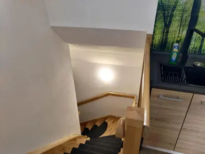 Ein Sitzbereich in der Unterkunft Apartment Nette Wohnung in Großsteinberg mit Grill und Terrasse by Interhome
