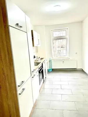 Küche/Küchenzeile in der Unterkunft Aparthotel mit Balkon