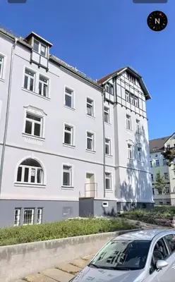 Das Gebäude in dem sich die Ferienwohnung befindet