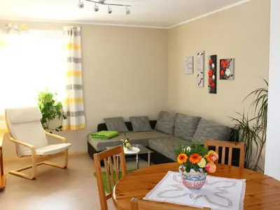 Ein Sitzbereich in der Unterkunft XXL Ferienhaus in Struppen