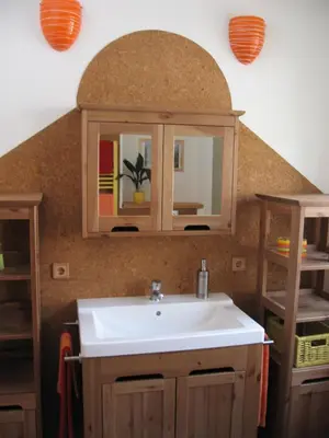 Ein Badezimmer in der Unterkunft Ökopension Villa Weissig