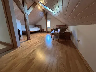Ein Bett oder Betten in einem Zimmer der Unterkunft Ferienhaus im Paradies