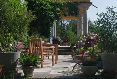 Ein Garten an der Unterkunft Villa Weißig