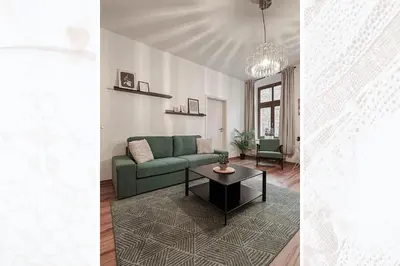 Ein Sitzbereich in der Unterkunft Matthesstraße App124