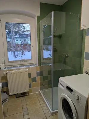 Ein Badezimmer in der Unterkunft 20qmchemnitz