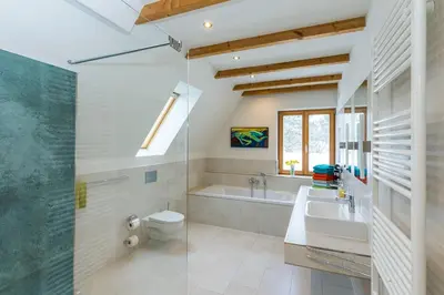 Ein Badezimmer in der Unterkunft Ferienhaus Waitzdorfer Zinne