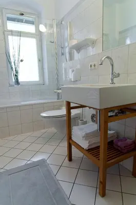 Ein Badezimmer in der Unterkunft Neustadtperle