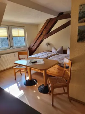 Ein Bett oder Betten in einem Zimmer der Unterkunft Barthmühle
