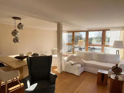 Ein Sitzbereich in der Unterkunft Lieblingsplatz Appartement