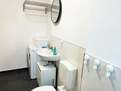 Ein Badezimmer in der Unterkunft Monteurwohnung in Coswig